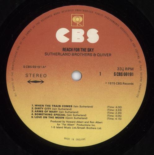 The Sutherland Brothers & Quiver Reach For The Sky vinyl LP album (LP record) UK SBQLPRE875612