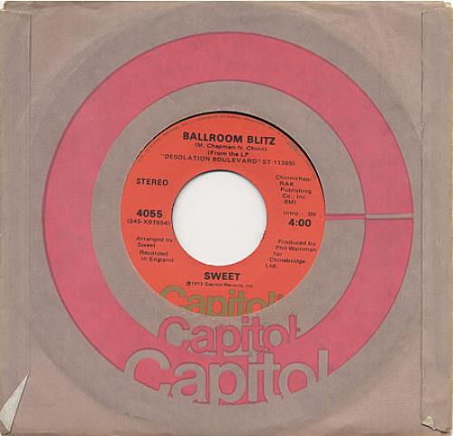 The Sweet Ballroom Blitz 7" vinyl single (7 inch record / 45) US SWT07BA391060