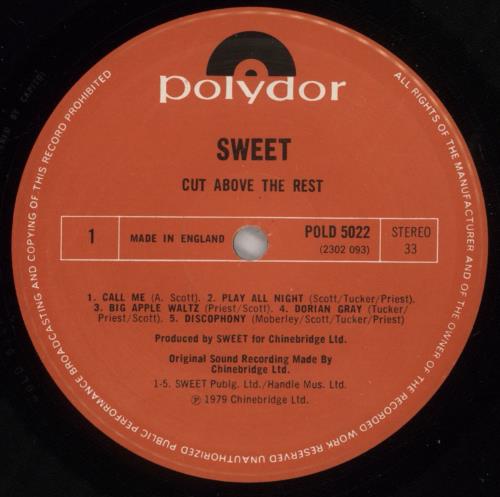 The Sweet Cut Above The Rest vinyl LP album (LP record) UK SWTLPCU116639