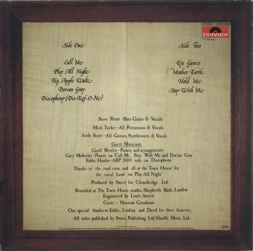 The Sweet Cut Above The Rest vinyl LP album (LP record) German SWTLPCU660775