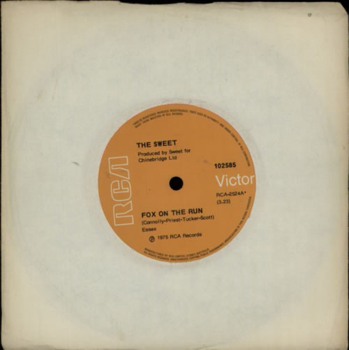 The Sweet Fox On The Run 7" vinyl single (7 inch record / 45) Australian SWT07FO611459