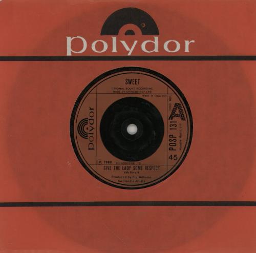 The Sweet Give The Lady Some Respect 7" vinyl single (7 inch record / 45) UK SWT07GI760397