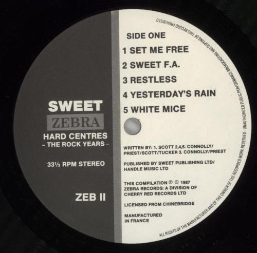 The Sweet Hard Centres - The Rock Years vinyl LP album (LP record) UK SWTLPHA428793