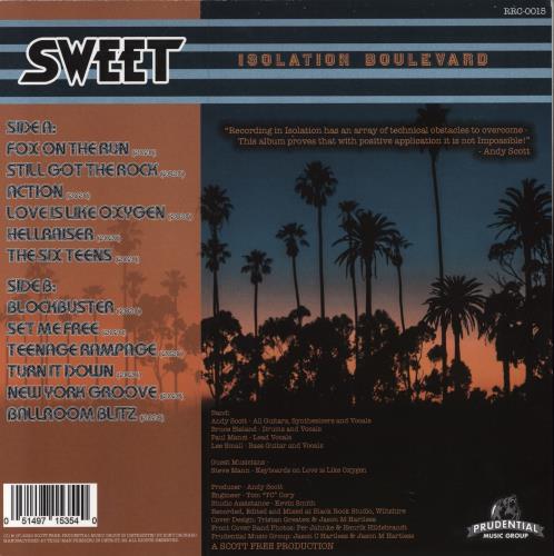 The Sweet Isolation Boulevard - Clear Vinyl vinyl LP album (LP record) US SWTLPIS787359