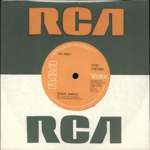 The Sweet Teenage Rampage - Solid 7" vinyl single (7 inch record / 45) UK SWT07TE730794