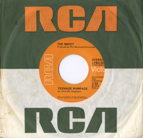 The Sweet Teenage Rampage - Wide Centre 7" vinyl single (7 inch record / 45) US SWT07TE565328