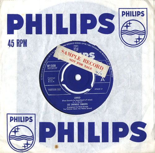 The Swingle Singers Largo - Sample 7" vinyl single (7 inch record / 45) UK SWZ07LA552795