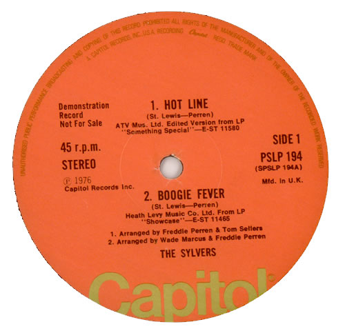 The Sylvers Hot Line 12" vinyl single (12 inch record / Maxi-single) UK SY612HO452969