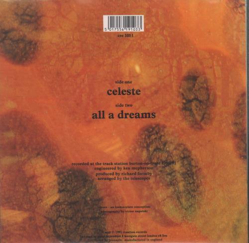 The Telescopes Celeste 7" vinyl single (7 inch record / 45) UK TEL07CE90262