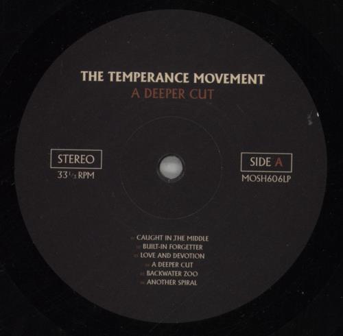 The Temperance Movement A Deeper Cut vinyl LP album (LP record) UK XWXLPAD882422