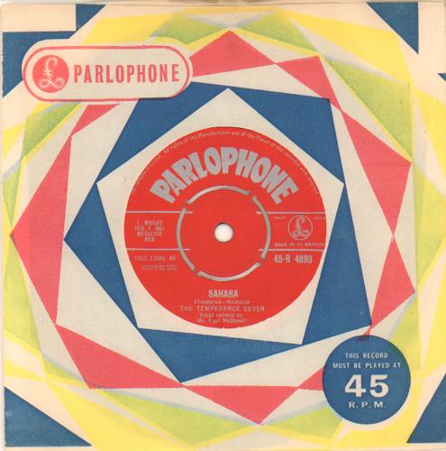 The Temperance Seven Sahara 7" vinyl single (7 inch record / 45) UK TT707SA655590