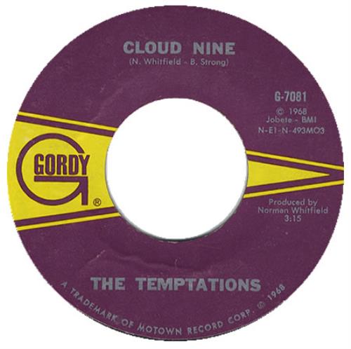 The Temptations Cloud Nine 7" vinyl single (7 inch record / 45) US TEM07CL406501
