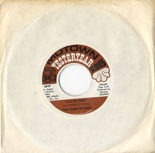 The Temptations Cloud Nine 7" vinyl single (7 inch record / 45) US TEM07CL561768