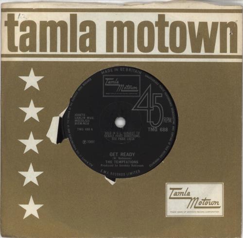 The Temptations Get Ready - Solid 7" vinyl single (7 inch record / 45) UK TEM07GE242463