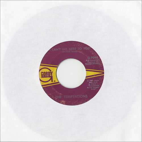 The Temptations I Can't Get Next To You 7" vinyl single (7 inch record / 45) US TEM07IC459453