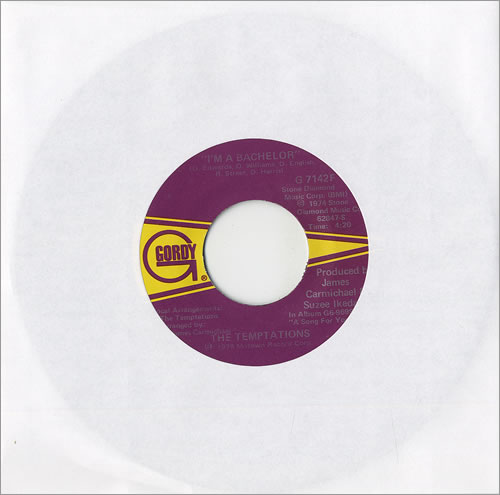 The Temptations I'm A Batchelor 7" vinyl single (7 inch record / 45) US TEM07IM459449