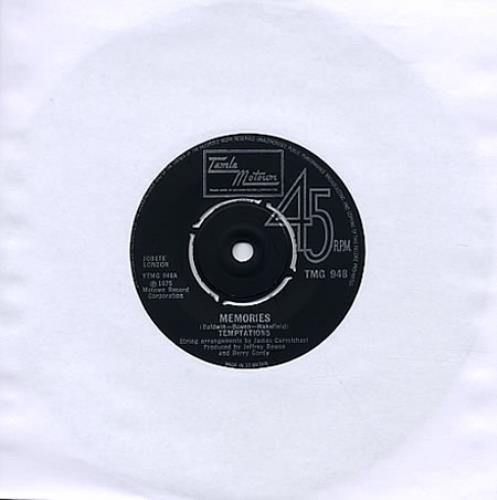 The Temptations Memories 7" vinyl single (7 inch record / 45) UK TEM07ME345977