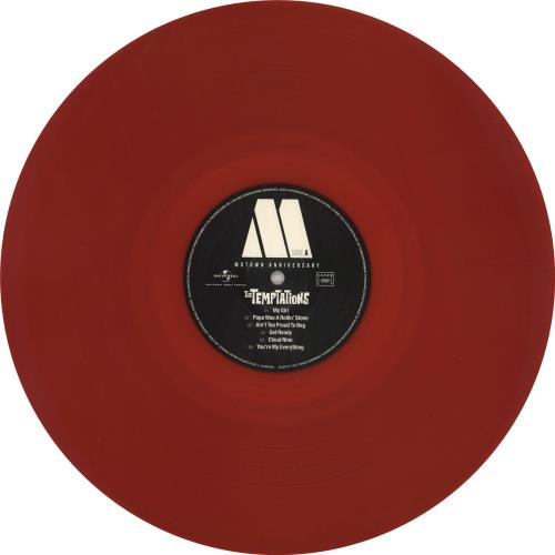 The Temptations Motown Anniversary - Red Vinyl vinyl LP album (LP record) French TEMLPMO766657