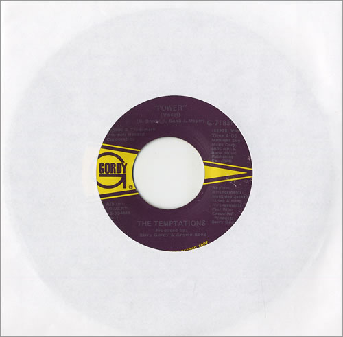 The Temptations Power 7" vinyl single (7 inch record / 45) US TEM07PO459451