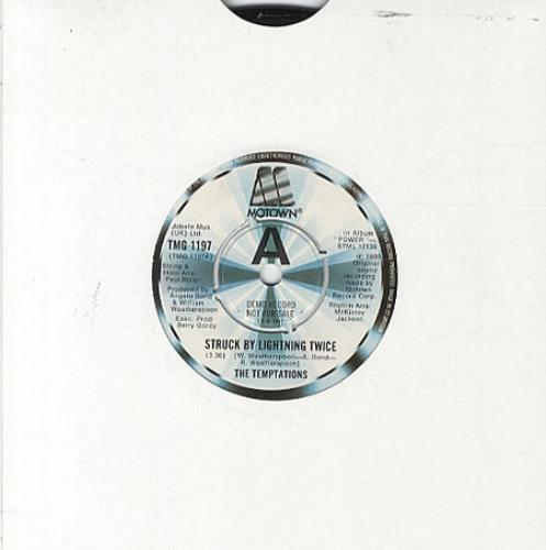 The Temptations Struck By Lightning Twice 7" vinyl single (7 inch record / 45) UK TEM07ST346256