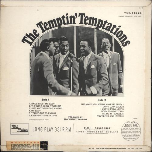 The Temptations Temptin' Temptations vinyl LP album (LP record) UK TEMLPTE768021