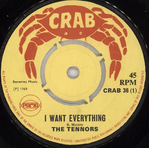 The Tennors I Want Everything 7" vinyl single (7 inch record / 45) UK VM907IW727812