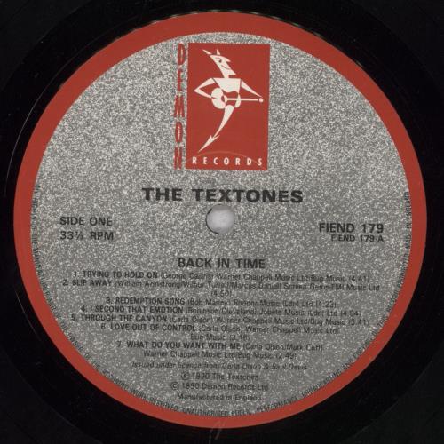 The Textones Back In Time vinyl LP album (LP record) UK TKGLPBA839881