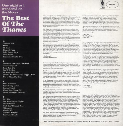 The Thanes One Night As I Wandered On The Moors... The Best Of The Thanes 2-LP vinyl record set (Double LP Album) Australian S-72LON747959