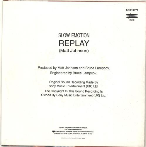 The The Slow Emotion Replay 7" vinyl single (7 inch record / 45) Spanish THE07SL697572