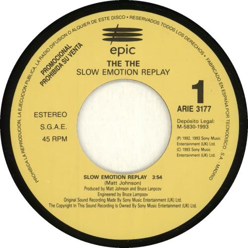 The The Slow Emotion Replay 7" vinyl single (7 inch record / 45) Spanish THE07SL697572