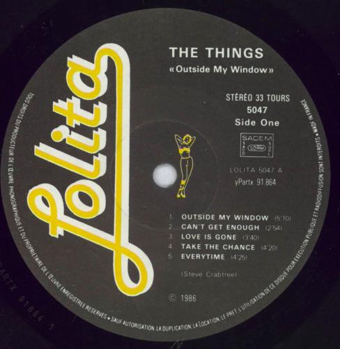The Things Outside My Window vinyl LP album (LP record) French Y0VLPOU828896