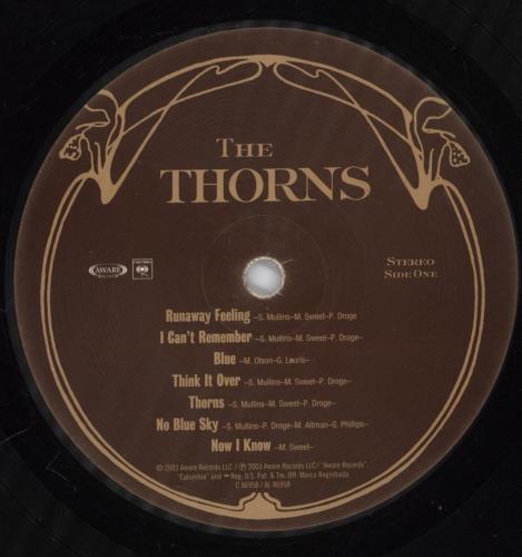 The Thorns The Thorns vinyl LP album (LP record) US TERLPTH890866