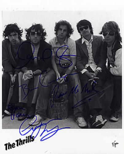 The Thrills Autographed Publicity Photograph photograph UK RILPHAU261672