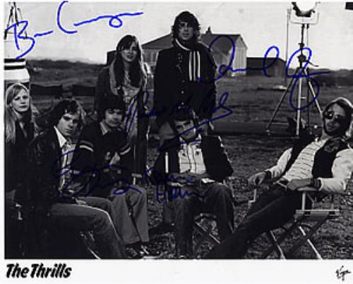 The Thrills Autographed Publicity Photograph photograph UK RILPHAU261673