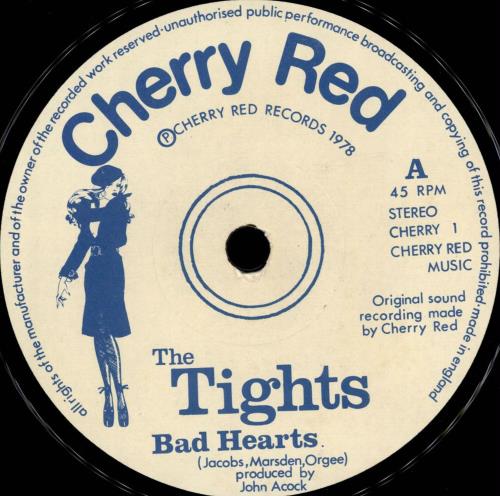 The Tights Bad Hearts 7" vinyl single (7 inch record / 45) UK T1T07BA518999