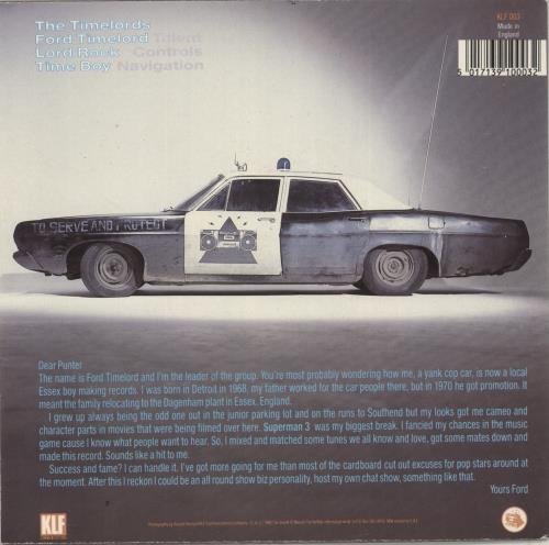 The Timelords Doctorin' The Tardis 7" vinyl single (7 inch record / 45) UK TIM07DO43151