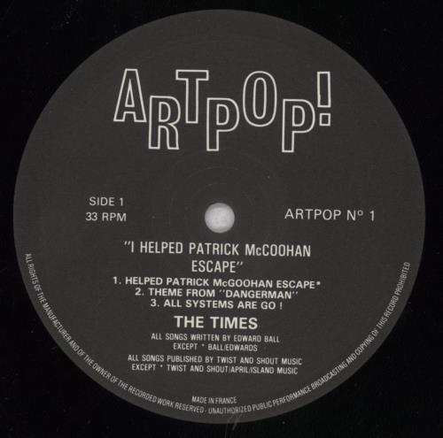 The Times I Helped Patrick McGoohan Escape 12" vinyl single (12 inch record / Maxi-single) UK TTM12IH839803