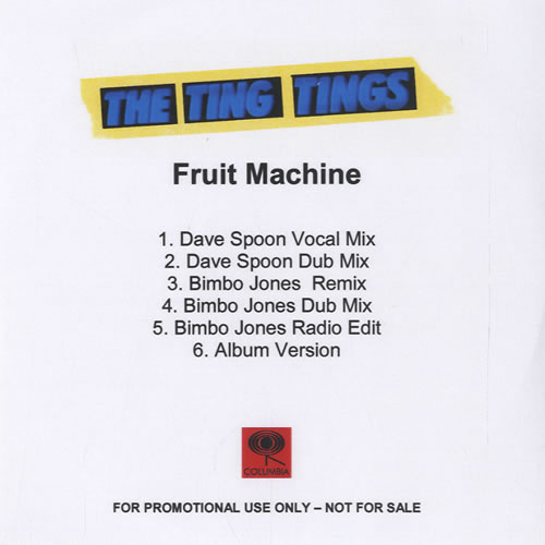 The Ting Tings Fruit Machine CD-R acetate UK T2TCRFR463982
