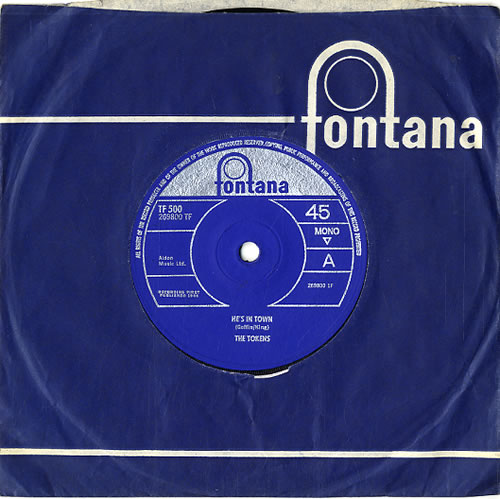 The Tokens He's In Town 7" vinyl single (7 inch record / 45) UK T6T07HE591633