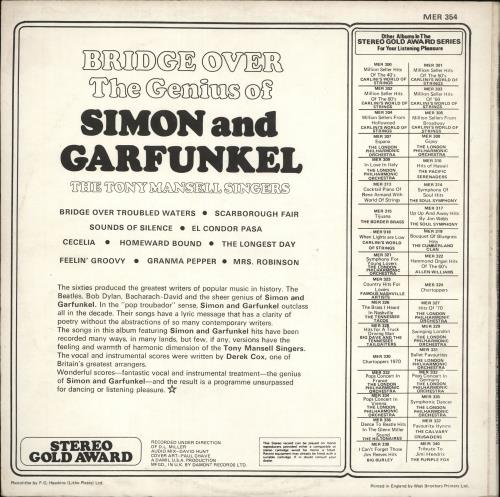 The Tony Mansell Singers Bridge Over The Genius Of Simon And Garfunkel vinyl LP album (LP record) UK Y6GLPBR710325