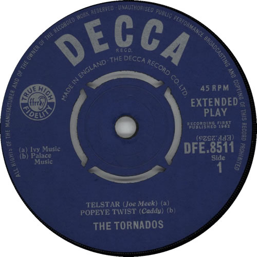 The Tornados Telstar 7" vinyl single (7 inch record / 45) UK TDO07TE638486