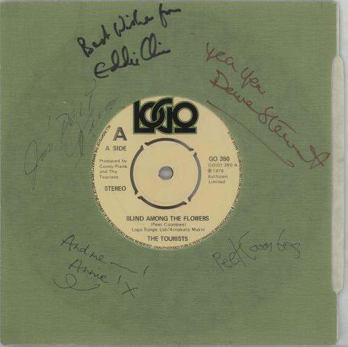 The Tourists Blind Among The Flowers - Autographed 7" vinyl single (7 inch record / 45) UK TOU07BL673970