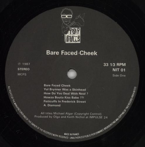 The Toy Dolls (70s) Bare Faced Cheek vinyl LP album (LP record) UK TYDLPBA859866