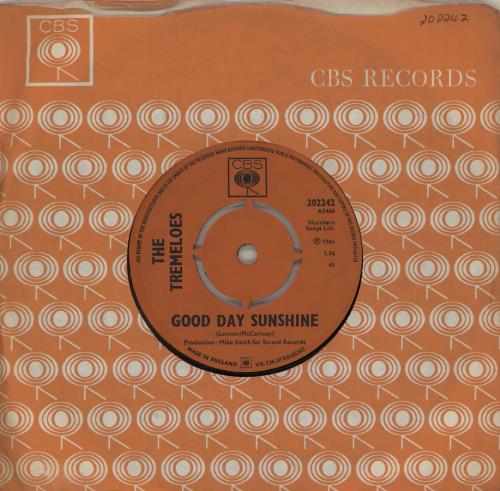 The Tremeloes Good Day Sunshine 7" vinyl single (7 inch record / 45) UK TRE07GO753227