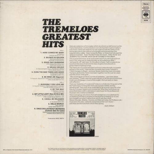 The Tremeloes Greatest Hits vinyl LP album (LP record) UK TRELPGR486150