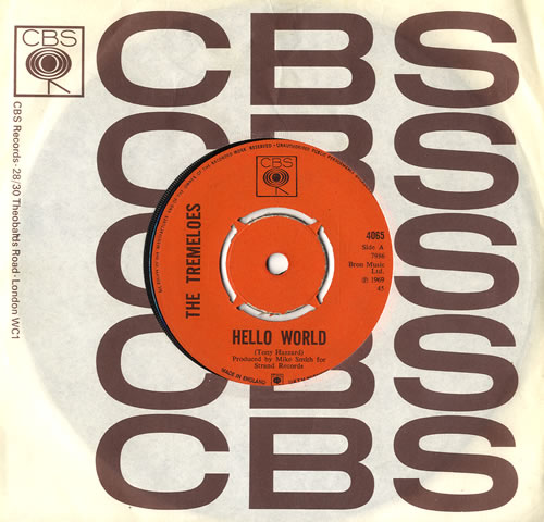 The Tremeloes Hello World - 4pr 7" vinyl single (7 inch record / 45) UK TRE07HE555910