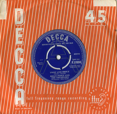 The Tremeloes Twist And Shout 7" vinyl single (7 inch record / 45) UK TRE07TW479943