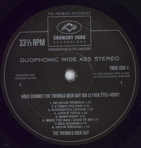 The Tremolo Beer Gut Nous Sommes The Tremolo Beer Gut Qui Le Fuck �tes-Vous? vinyl LP album (LP record) Danish 6QTLPNO826911