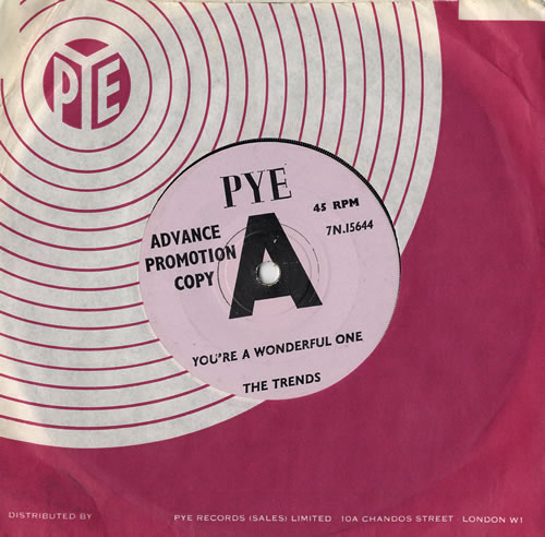 The Trends You're A Wonderful One 7" vinyl single (7 inch record / 45) UK T7N07YO471521
