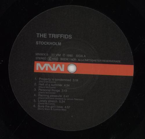The Triffids (80s) Stockholm - Live vinyl LP album (LP record) Swedish TFILPST856273
